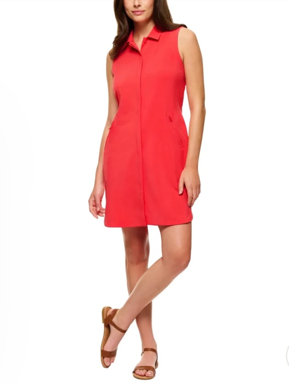 Lolë Active Coral Pink Sleeveless Lightweight Shirt / Tank Dress Size XS